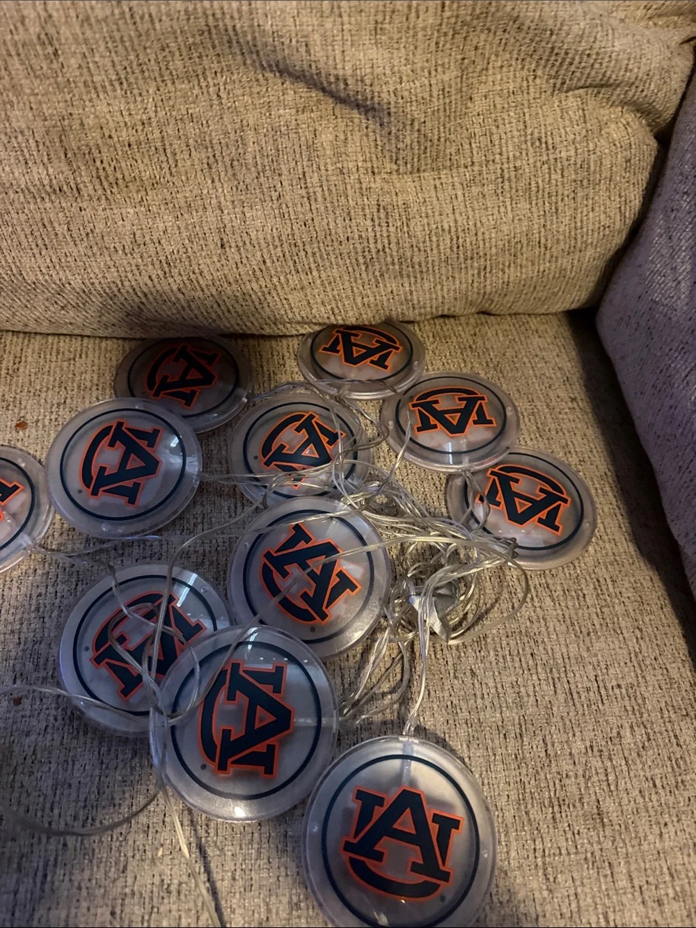 Auburn University LED String Lights - Orange and Blue